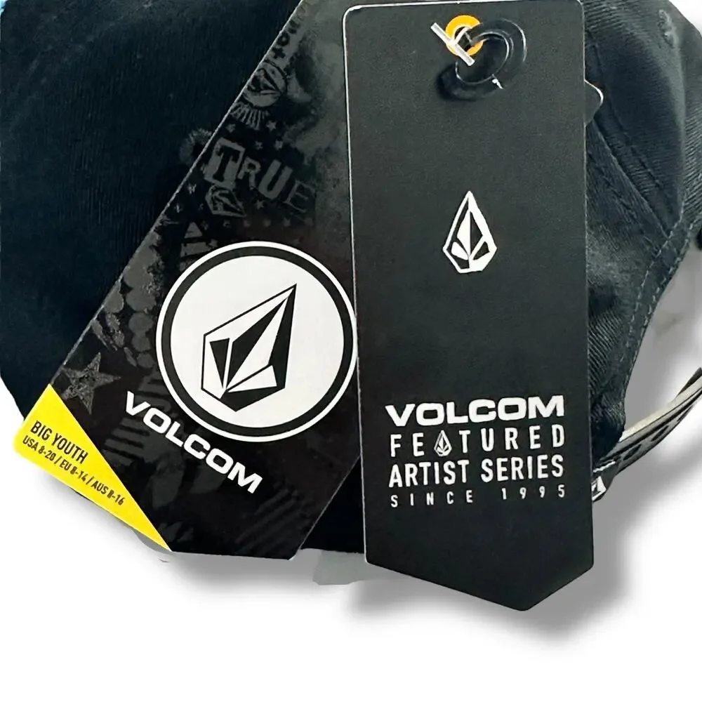 Volcom Tetsunori Tawaraya Embroidered Snapback Hat Big Boys One Size